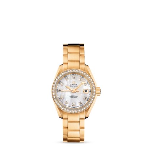 Omega Seamaster Aqua Terra 150M Co-Axial 30 Yellow Gold / Diamond / MOP / Bracelet